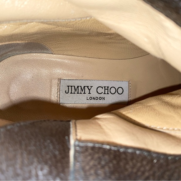 Jimmy Choo Youth Metallic Leather Ankle Boots